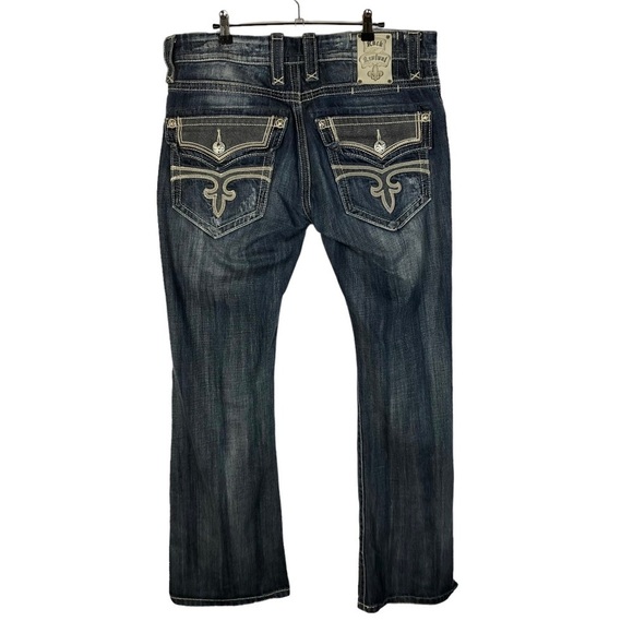 Rock & Republic Leon Dark Wash Embellished Bootcut Jeans 34 - Picture 1 of 5